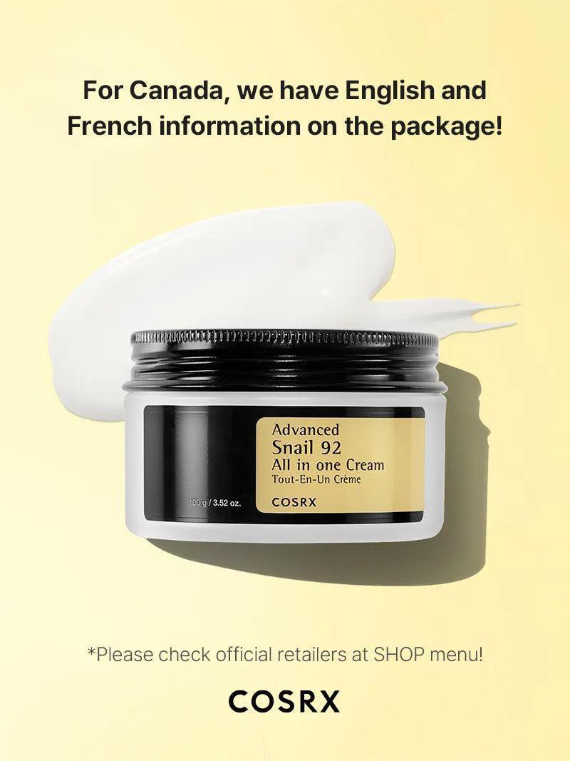 Cosrx Advanced Snail 92 All In One Cream 100gm