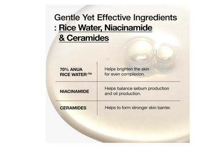 ANUA RICE 70 GLOW MILKY TONER 250ml